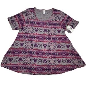 LuLaRoe Womens‎ Top 2XL Perfect T Tee Disney Minnie Mouse Pink Purple XXL NWT
